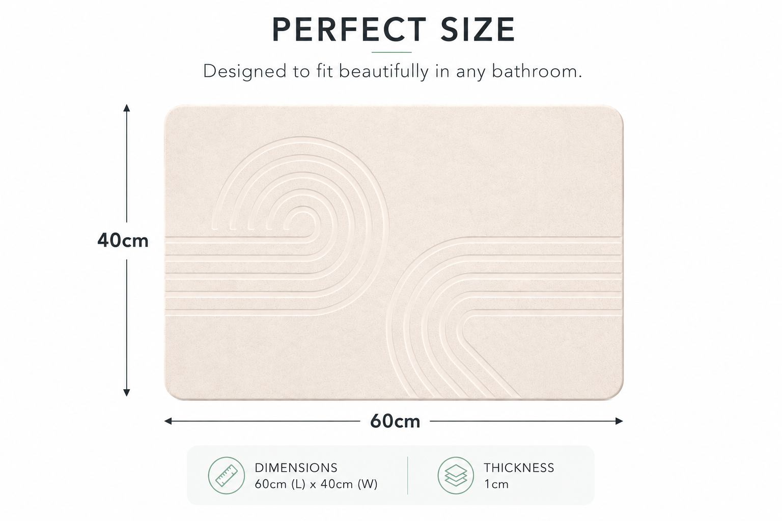 Diatomite Bath Mat - Travertino Ivory - Image 4