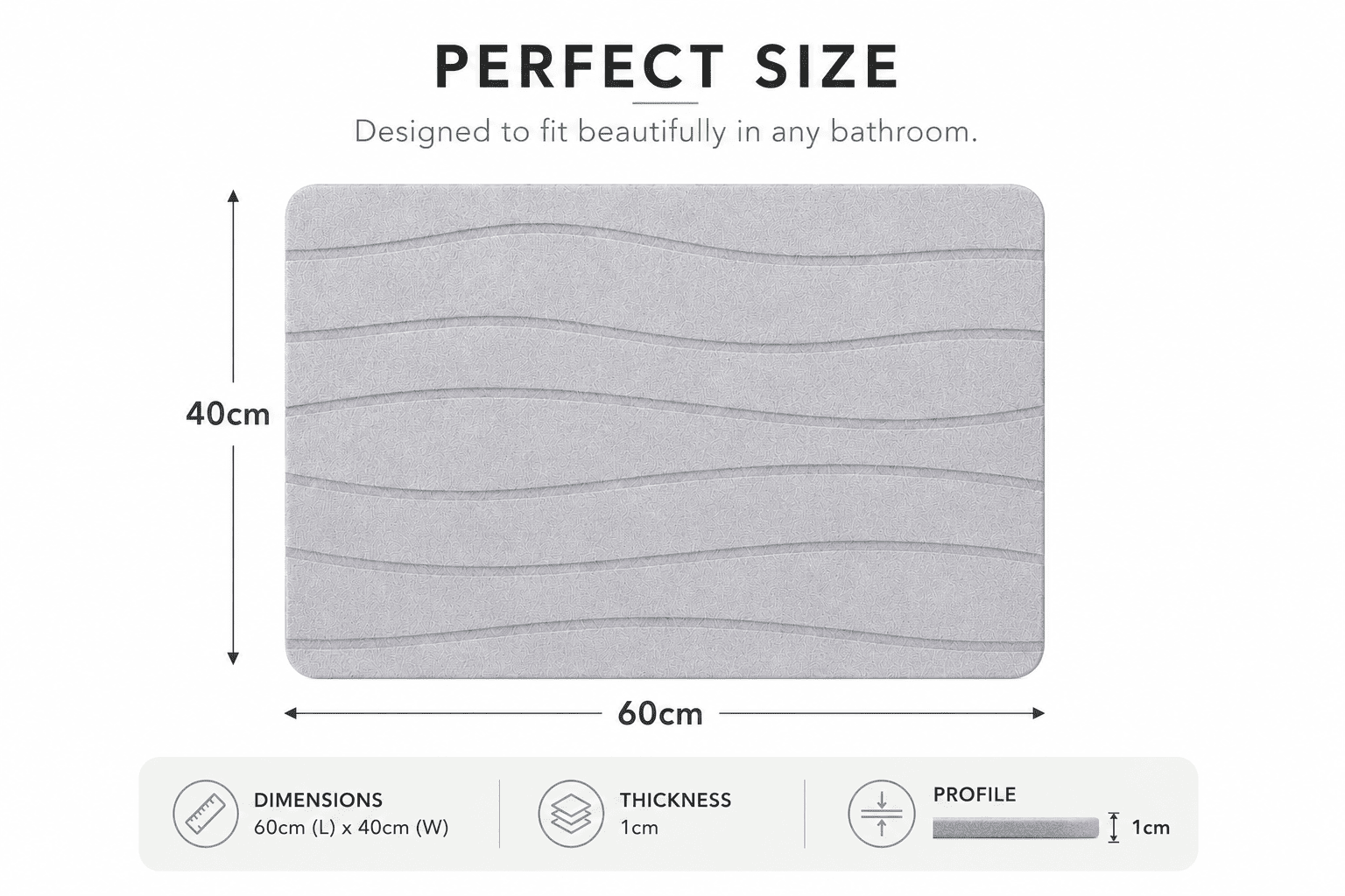Diatomite Bath Mat - Graphite Grey - Image 2